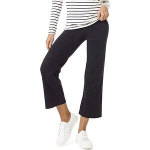 HUE U23429 Blackout Cotton Cropped Flare Legging Black ( S )